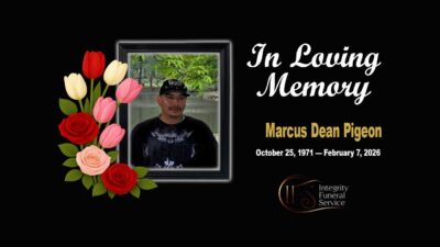 Marcus Dean Pigeon October 25 1971 — February 7 2026