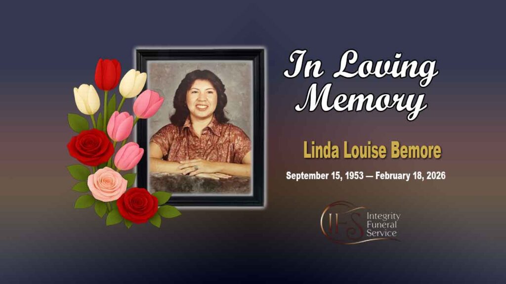 Linda Louise Bemore - September 15, 1953 — February 18, 2026