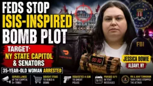 Jessica Bowie alleged ISIS-inspired New York State Capitol bomb plot thumbnail showing Albany Capitol, FBI agents, and alleged bomb plot investigation