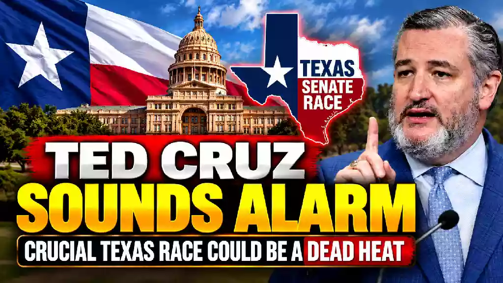 Ted Cruz warns about the close Texas Senate race as Republican turnout becomes crucial, featuring Cruz, the Texas Capitol, Texas flag, and Texas Senate race graphic.