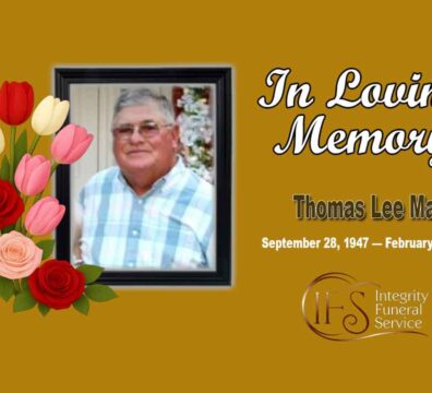 Obituary For Thomas Lee Martin September 28, 1947 — February 21, 2026