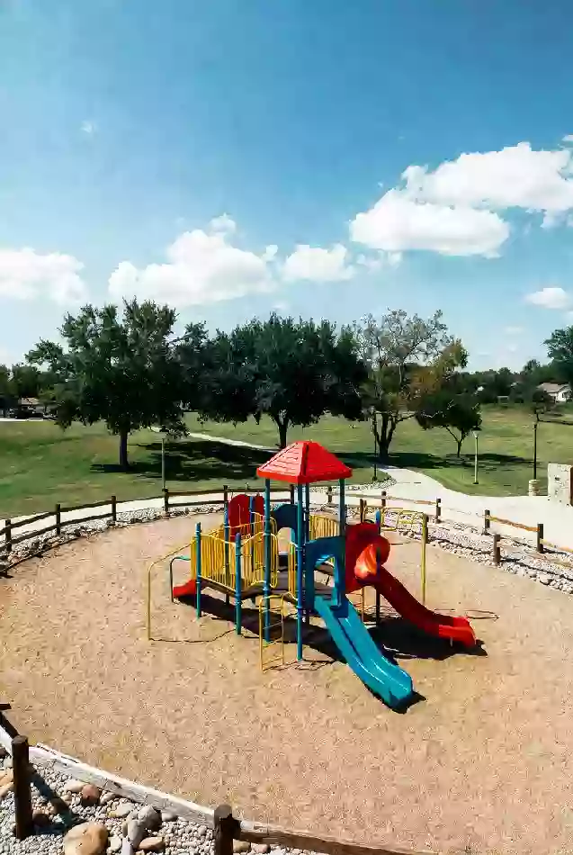 Clean public playground and park space in central Oklahoma