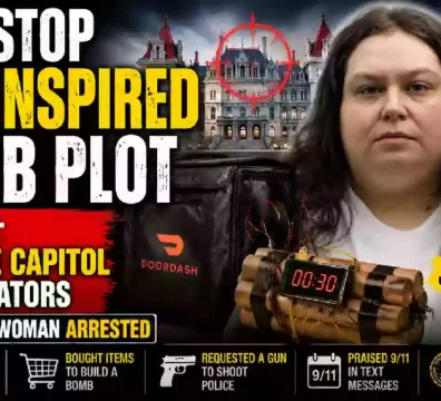 Jessica Bowie alleged ISIS-inspired New York State Capitol bomb plot thumbnail showing Albany Capitol, FBI agents, and alleged bomb plot investigation