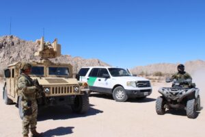 Joint dismounted patrol in Wellton