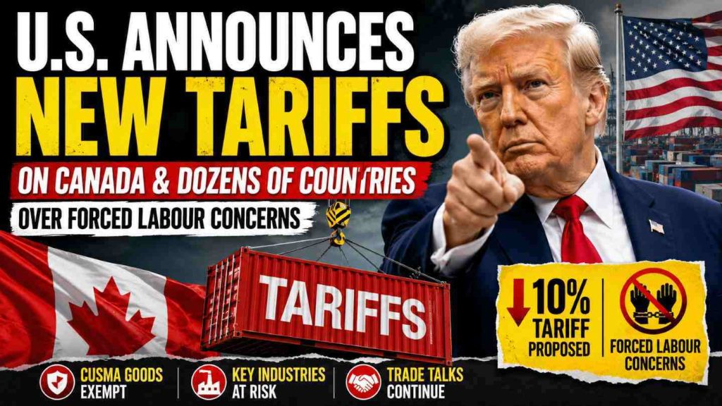 US announces new tariffs on Canada1