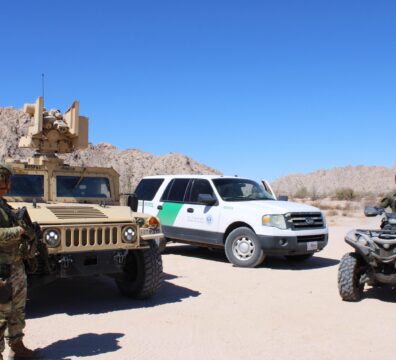 Joint dismounted patrol in Wellton
