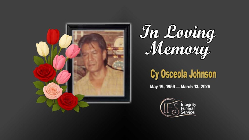 Cy Osceola Johnson May 19, 1959 — March 13, 2026