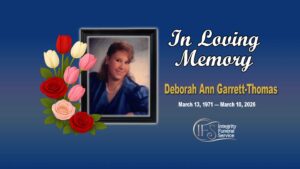 Deborah Ann Garrett-Thomas March 13, 1971 — March 10, 2026