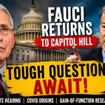 Anthony Fauci and Senator Rand Paul featured in a YouTube news thumbnail about Fauci's upcoming Senate hearing on COVID-19 origins, gain-of-function research, and Capitol Hill testimony.