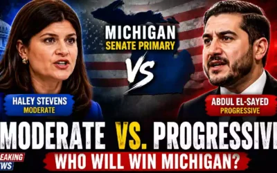 Haley Stevens and Abdul El-Sayed face off in the Michigan Democratic Senate primary, highlighting the ideological battle between moderate and progressive Democrats ahead of the 2026 election.