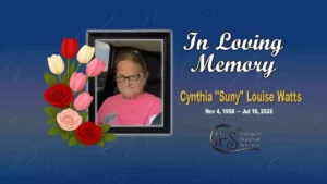 Obituary For Cynthia Suny Louise Watts