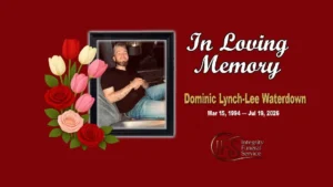 Obituary For Dominic Lynch-Lee Waterdown