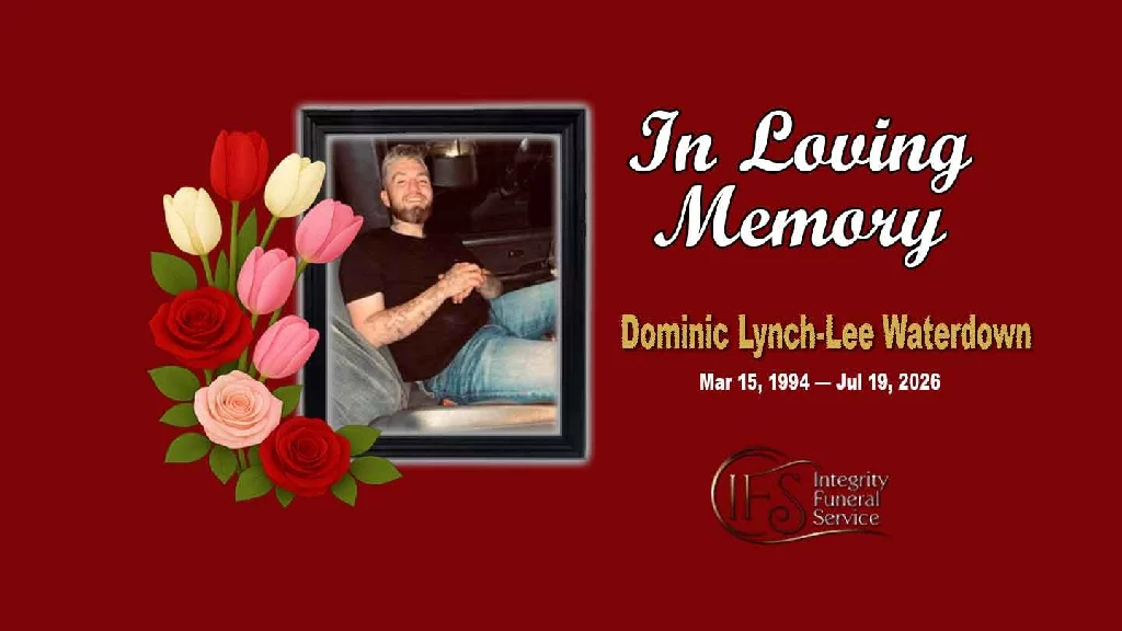 Obituary For Dominic Lynch-Lee Waterdown