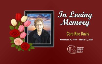 Cora Rae Davis November 30 1930 — March 13 2026
