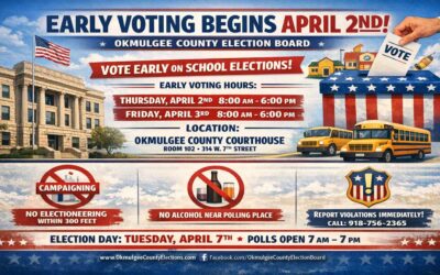 Early voting starts April 2nd in Okmulgee