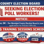 COUNTY ELECTION BOARD SEEKING ELECTION DAY POLL WORKERS; 2026 TRAINING SESSIONS SCHEDULED