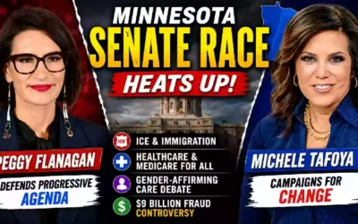 Michele Tafoya and Peggy Flanagan face off in the 2026 Minnesota Senate race over ICE immigration, healthcare, Medicare for All, gender-affirming care and Minnesota fraud controversy.