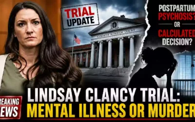 Lindsay Clancy trial thumbnail showing Lindsay Clancy, Plymouth Superior Court, and questions surrounding postpartum psychosis and criminal responsibility