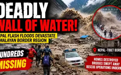Nepal flash floods devastate Himalayan border region as a massive wall of water, mud and debris sweeps through villages, with hundreds reported missing and rescue operations underway near the Nepal-Tibet border.