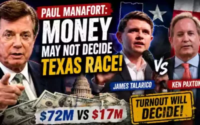 Paul Manafort discusses whether money will decide the Texas Senate race between James Talarico and Ken Paxton, highlighting a $72 million versus $17 million fundraising gap and voter turnout.