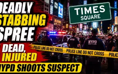 Times Square stabbing attack leaves one dead and one injured as NYPD officers respond to a deadly incident in Midtown Manhattan