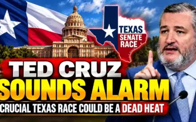 Ted Cruz warns about the close Texas Senate race as Republican turnout becomes crucial, featuring Cruz, the Texas Capitol, Texas flag, and Texas Senate race graphic.