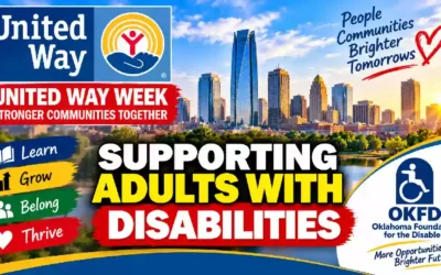 United Way Week campaign graphic highlighting support for adults with disabilities through the Oklahoma Foundation for the Disabled in Oklahoma City.