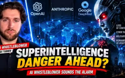 AI whistleblower Alex Turner warns about the risks of superintelligence, AI safety, loss of human control, cyber threats, and military artificial intelligence.