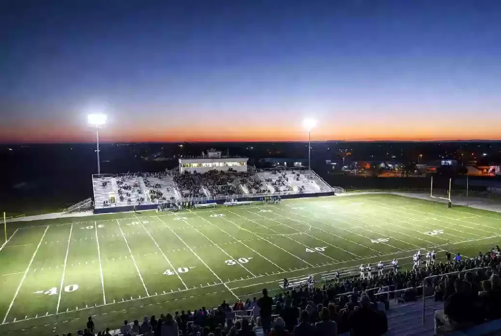 Eufaula Oklahoma High School Football Stadium Under the Lights