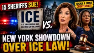 New York immigration enforcement showdown featuring Kathy Hochul and Letitia James over new ICE law and sheriff lawsuit