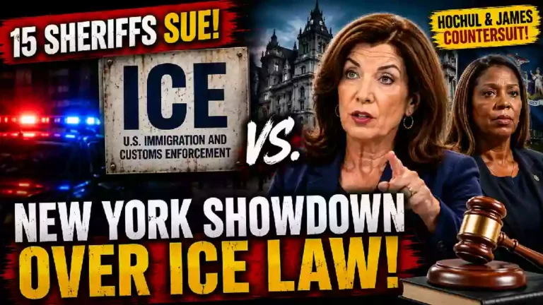 New York immigration enforcement showdown featuring Kathy Hochul and Letitia James over new ICE law and sheriff lawsuit