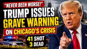 Trump warns of Chicago crime crisis after 41 people reportedly shot in 22 weekend shooting incidents, with three deaths