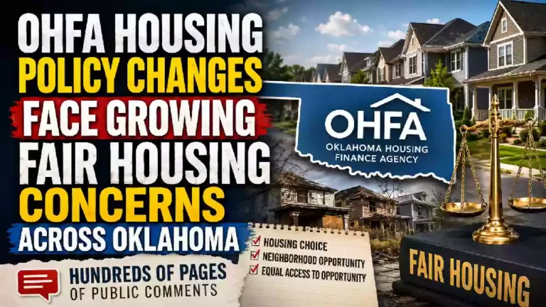 Oklahoma Housing Finance Agency housing policy changes raise fair housing concerns across Oklahoma, with affordable housing, housing choice, public comments and neighborhood opportunity highlighted.