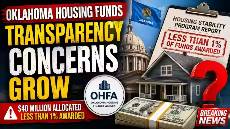 Oklahoma housing funds transparency concerns as $40 million in down payment assistance has less than 1 percent awarded, raising questions about the Housing Stability Program and OHFA funding administration.