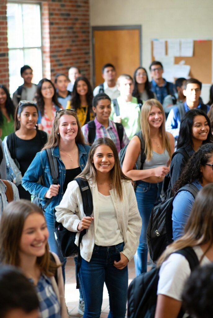 Students on the Rogers State University campus in Claremore Oklahoma