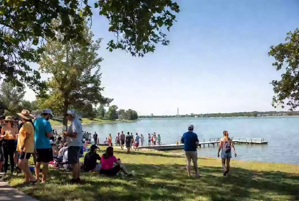 Free outdoor family event at a lake park in Claremore