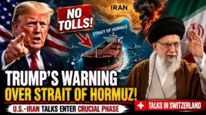 trupms warning over strait of hormuz