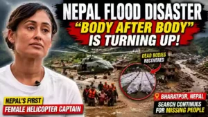 Priya Adhikari Nepal female helicopter rescue pilot discussing flood disaster and rescue missions