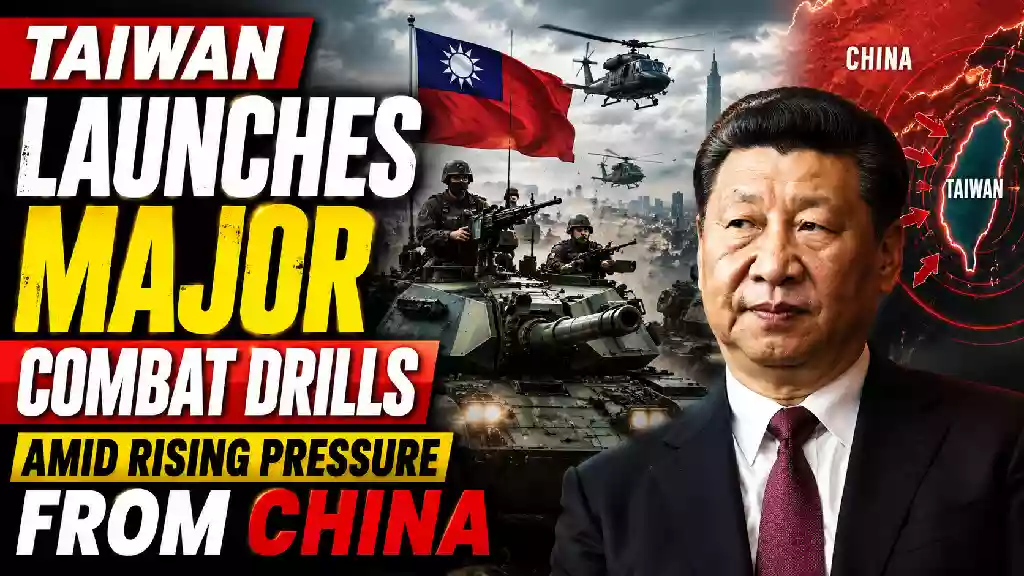 Taiwan launches major combat drills