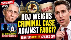 DOJ weighs criminals case againts fauci