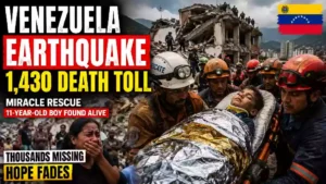 Venezuela earthquake 1,430 death toll miracle rescue 11 years old boy found alive