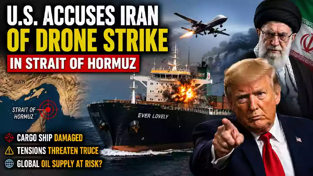 US accused Iran of drone strike in strait of hormuz
