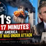9/11 first 17 minutes thumbnail showing the World Trade Center towers, a clock marking 8:46 and 9:03, President George W. Bush, and headlines about America realizing it was under attack on September 11, 2001.
