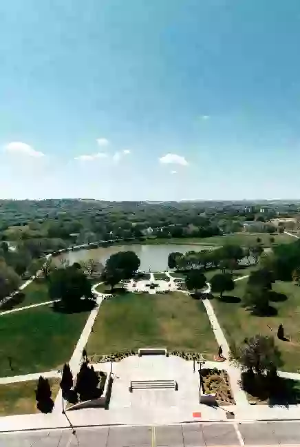 Well-maintained public park with walking paths in Ponca City