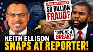 keith ellison snaps at the reporter fraud question