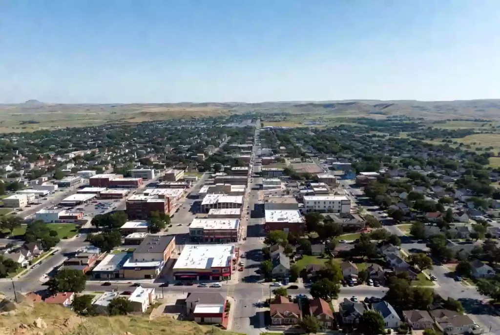 Vertical view of industrial facilities supporting economic redevelopment in Duncan Oklahoma