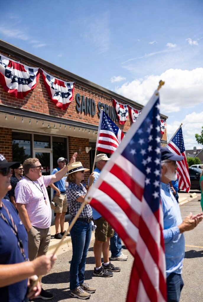Community July 4th celebration in Sand Springs Oklahoma