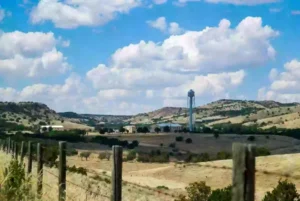Custer County Oklahoma rural landscape with Weatherford and SWOSU influence on a sunny day