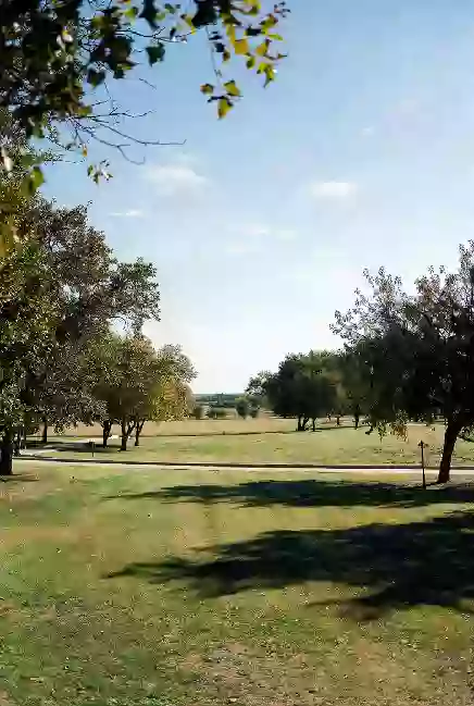 Well-maintained rural public park with walking path in Custer County Oklahoma