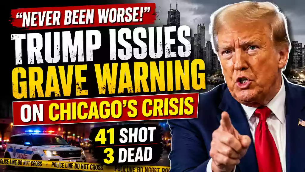 Trump warns of Chicago crime crisis after 41 people reportedly shot in 22 weekend shooting incidents, with three deaths